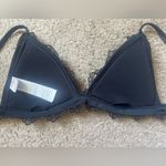 Hollister  black floral lace lined, padded bikini swimsuit top size medium Photo 5