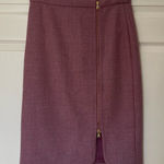 J.Crew  Zip Front Tulip Pencil Skirt 100% Wool Purple Womens 12 Photo 0