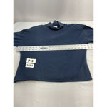 EXPRESS Womans Tricot Large Blue Turtle Neck Long Sleeve Pullover Top Photo 4