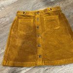 Madewell , Corduroy A-Line Mini Skirt, Patch Pockets “Antique Gold”, Size 4 Photo 5