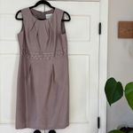 David's Bridal Taupe Beaded Dress and Jacket Set Ensemble Size 12 Wedding Attire Photo 3