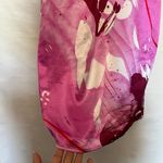 Vertigo Paris Sheath Mini Dress Sz XS Satin Short Pink Bow Abstract Print Retro Photo 10