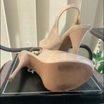 Qupid NUDE PATENT SLING BACK HEELS Photo 9