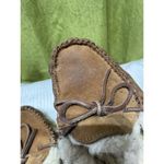 UGG  Womens Sheepskin Suede Moccasin Slippers With Bow 9‎ Photo 6