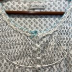 MISS ELAINE Flannel Long Nightgown Lounge Sz L White Floral Print Round Neck Size L Photo 2