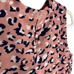 Mud Pie  Sleeveless Animal Leopard Print Tiered Tank Top Blouse Size Medium Pink Photo 5