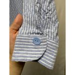 Habitat  Clothes to Live In Top Women XS Blue Button Up Lagenlook Textured Cotton Photo 2