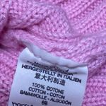 Brandy Melville  Women's Pink Rib Knit V-neck Long Sleeve Crop Sweater Top Size S Photo 3