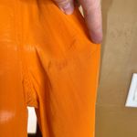 Equipment Femme Pumpkin Orange 100% Silk Button Down Shirt Size Large Photo 9