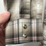 Wrangler ‎ Brown and Cream Long Sleeve Pearl snap Down Shirt vtg Photo 2
