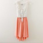 Hot & Delicious white lace orange skirted dress Photo 0