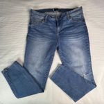 Kut From The Kloth  Connie Ankle Skinny Jeans Blue Distressed Size 16 Medium Wash Photo 0