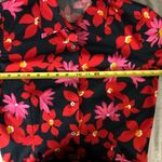 carole little Vintage  red & pink floral 2 piece set button up shirt pants size 4 Photo 6