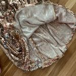 Sequined 💎 fit and flare skirt in rose gold Size M Photo 2