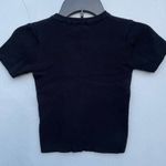 Brandy Melville  Womens Top One Size XS Small Black Ribbed Fitted Cropped A7 Photo 5