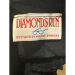 Vintage 80's Diamond's Run by Wayne Diamond sequin beaded black dress X Photo 11