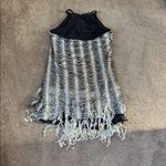 Weissman Silver Sequin Fringe Dance Costume Dress SIZE L Black Size L Photo 4