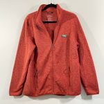 LL Bean Women Burnt Orange Full Zip Fleece Jacket Size L Size L Photo 0