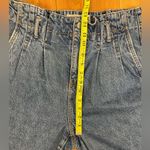 Garage  Paper Bag Mom Denim Jeans High Waist Rise Cotton Raw Hem Pleat size 7 Photo 9