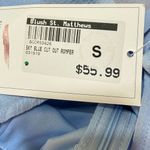 Blush New Boutique V-Neck/Back Cutout Side Blue Short Romper Size S Photo 4