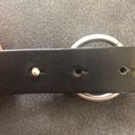 Buckle The Leather Chain Belt Black Silver Hardware Size M/L Casual Fall Photo 7