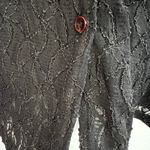 Laura Scott Vintage Black Lace Cardigan Sweater Y2K Gothic Whimsigoth Fairy Grunge Large Photo 6