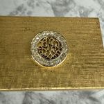 Vintage Helena Rubinstein Gold Tone Mirrored Compact Rhinestone Embellished Photo 1