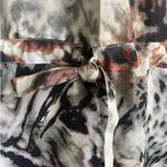 Relativity Women Dress M Abstract Animal Print Drawstring Waist Indie Y2K Retro Photo 4