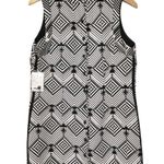 Free People x NEW ROMANTICS Black and White Beaded Mini Shift Dress Photo 6