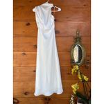 NWOT Lulus Distinctive Charm White Satin Asymmetrical Midi Dress Wedding Size S Photo 2