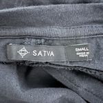 Satva Shirt Womens Small Black Open Back Athletic Top Workout Yoga Athleisure Photo 5