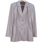 Escada Light Brown Stretch Silk Wool Blazer Tan Size 10 Photo 0