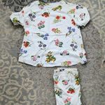 Any Moment Maternity White Flower Design Pajamas XL Photo 0