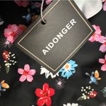 Floral Ruffle One Piece Swimsuit Black Size XL Photo 2