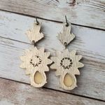 Vintage Earrings for Pierced Ears Large Statement Yellow Photo 1