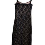 NWT Commense Size Small Lace Patchwork Cami Midi Dress Black Photo 2