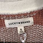 Lucky Brand Cream and Brown Geometric Cardigan Photo 5