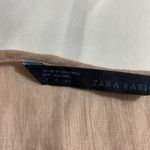 ZARA  Basic Small Sheer Ruffle Front‎ Sheer Elastic Waist Pullover Blouse Photo 5