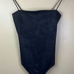 Abercrombie & Fitch  Faux Leather‎ Bodysuit Black Size Small Goth Soft AF Photo 0