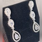 David's Bridal • HALO CUBIC ZIRCONIA • DROP EARRINGS Photo 1