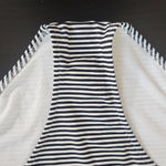 Aerie  Black and White Stripe Bikini Bottoms NWT Size Medium Full Coverage Bottom Photo 2