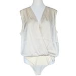 NWT Favorite Daughter The Sleeveless Date‎ Blouse Bodysuit Champagne Cream Sz L Size L Photo 5