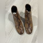Bershka  Snake Skin Chunky Heel Boots Size 37 EU 7 US Photo 1