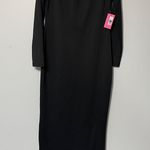 Edikted Long Sleeve Off Shoulder Maxi Dress with back slit women’s XL, NWT Photo 0