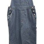 Gap  VTG Y2K Blue White Hickory Stripe Denim Overalls Railroad Workwear Utility Photo 0