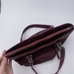 M. London Burgundy Maroon Leather Shoulder Bag Silver Hardware Y2k Red Photo 11
