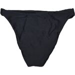 J.Crew  Ribbed high-rise cheeky bikini bottom in Black M NWT‎ Photo 2