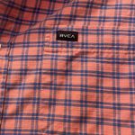 RVCA brush cotton button sown long sleeves plaid small Photo 1