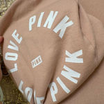 PINK - Victoria's Secret  Light Pink Side Slit Long Zip Hoodie Oversized Medium Photo 4