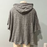 A pea in the pod Maternity Heather Grey Zip Front Hooded Poncho Jacket Sz Large Photo 2